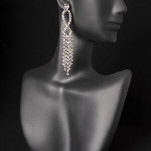 Short dangle rhinestone competition earrings