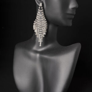 Rhinestone short competition earrings