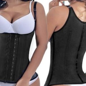 Black latex waist training vest from Colombia