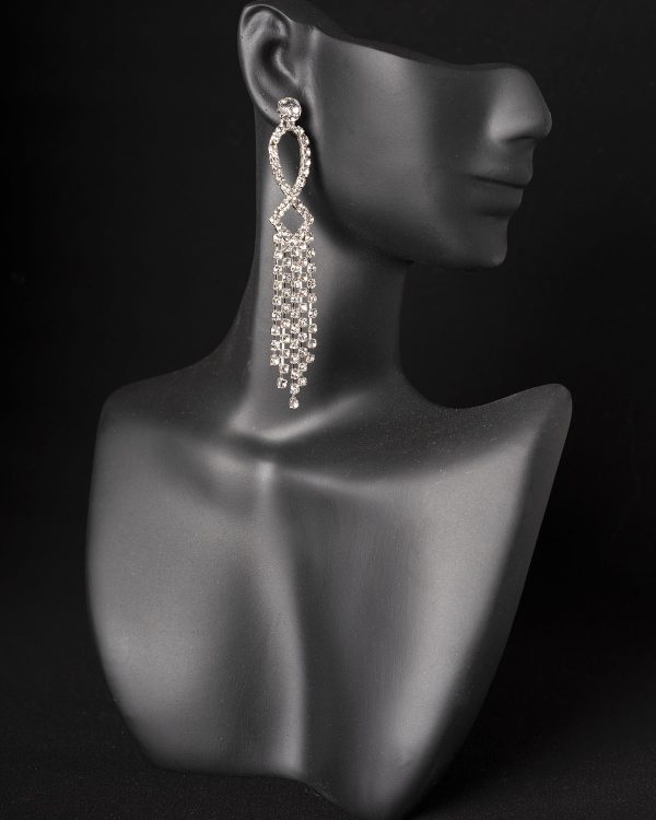 Short dangle rhinestone competition earrings