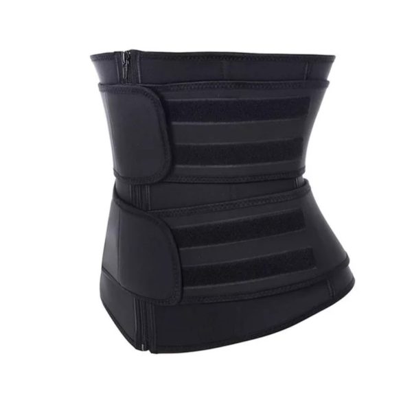 Double compression waist trainer