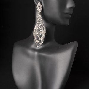 Rhinestone competition earrings