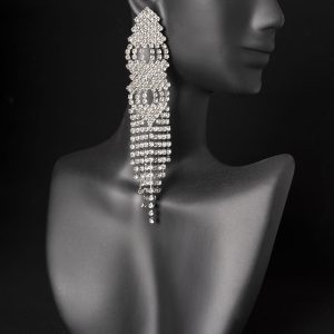 Rhinestone competition earrings