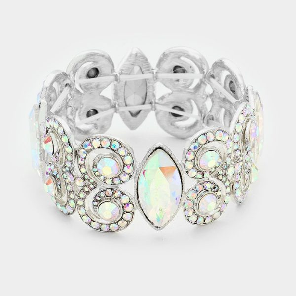 Clear Multi Color Rhinestone Bracelet